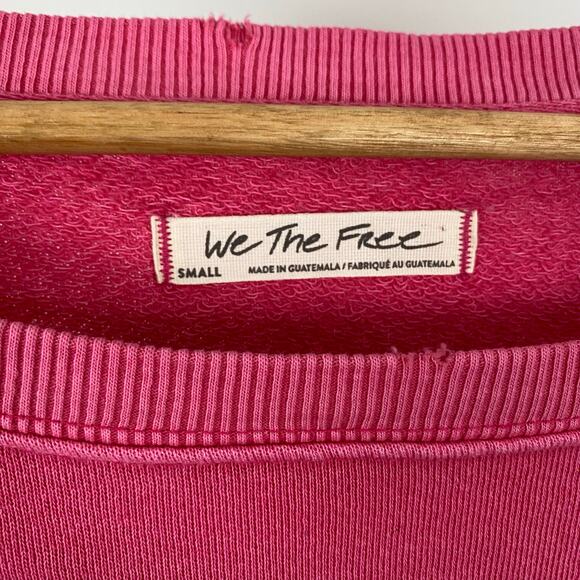 We The Free - Free People Camden Sweatshirt - Pink Phenom - Small - Picture 9 of 9